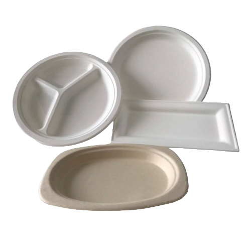 Assiettes et plateaux en bagasse