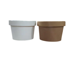 Pots à glace en carton kraft