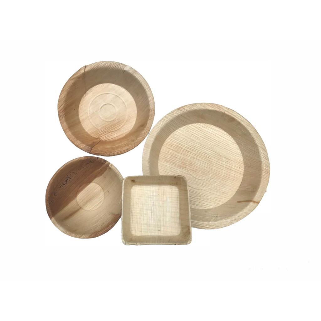 FOOGO 25 Assiettes Jetables Feuille Palmier 20cm - Écologiques Biodégradables