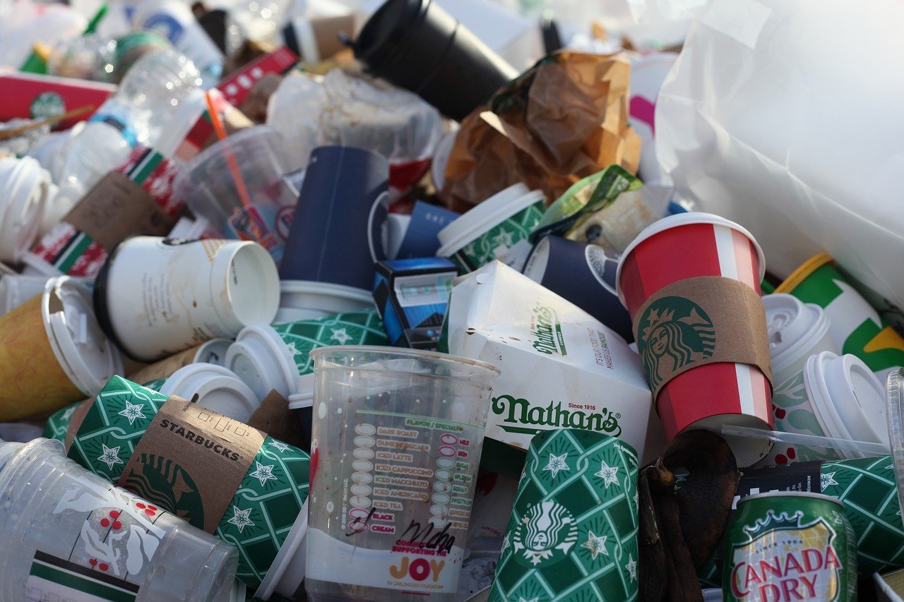 Déchets d'emballages plastiques