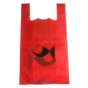 Sac PEBD personnalisé rouge