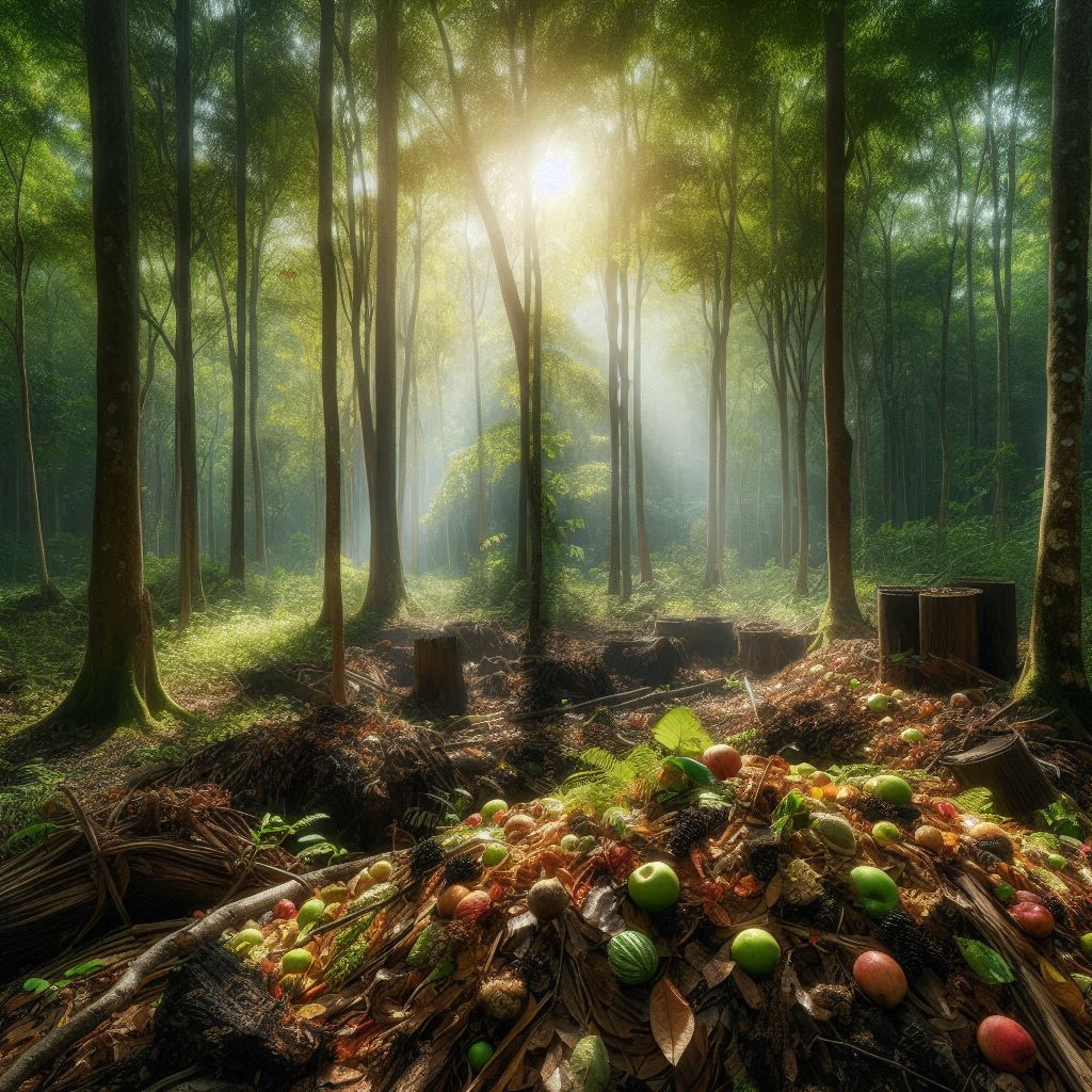 Compost dans la forêt